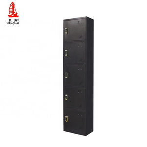 Commercial Meuble De Rangement Smart 5 Door Closet Dividers Black Armoire De Chambre With Induction Lock