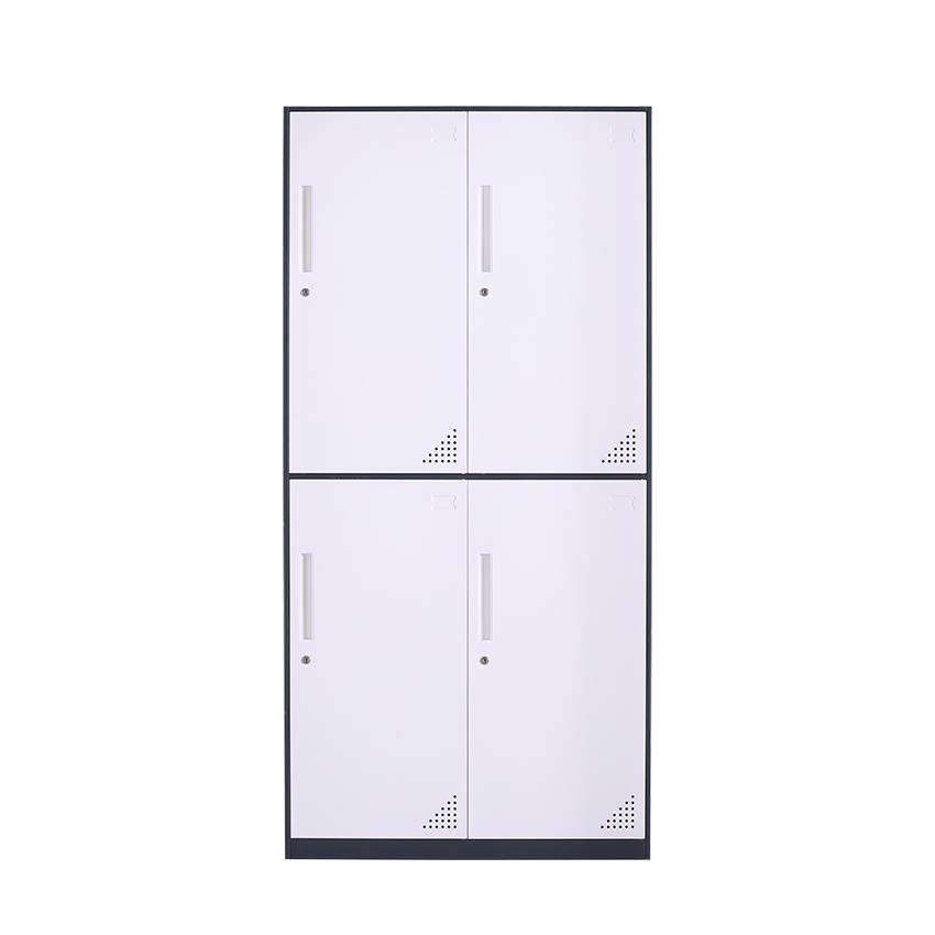 4 Doors Steel Wardrobe Cheap Iron Lockers Sale Metal School Storage Cabinet Almirah Locker