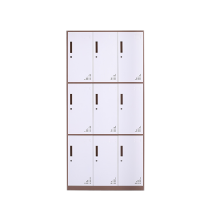 Steel Office Iron Sheet Employee Storage Cabinet Narrow Edge Thickened 9-door Storage Locker Wardrobe