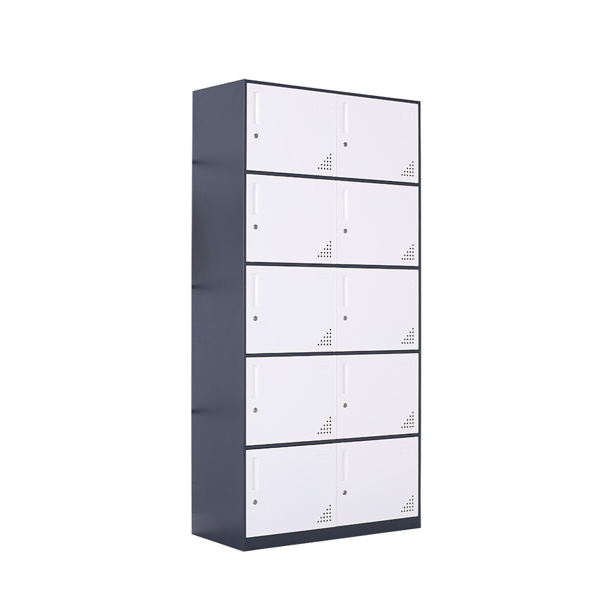 Office Steel File Cabinet Gym Wardrobe Locker 2 3 4 6 9 12 Doors Staff Clothes Storage Metal Thin Frame Closet Cabinet