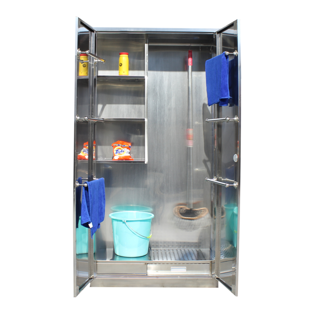 Multi-Functional Steel Broom Closet Outdoor Tools Steel Clean The Tank Storage Cabinet