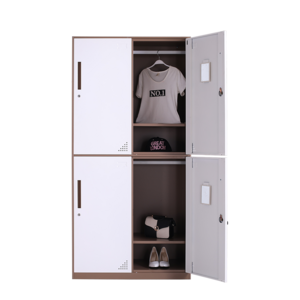 Factory Hot Selling Metal Narrow Side 4 Door Lockers Wardrobe Gym Student Dormitory Steel Cabinets