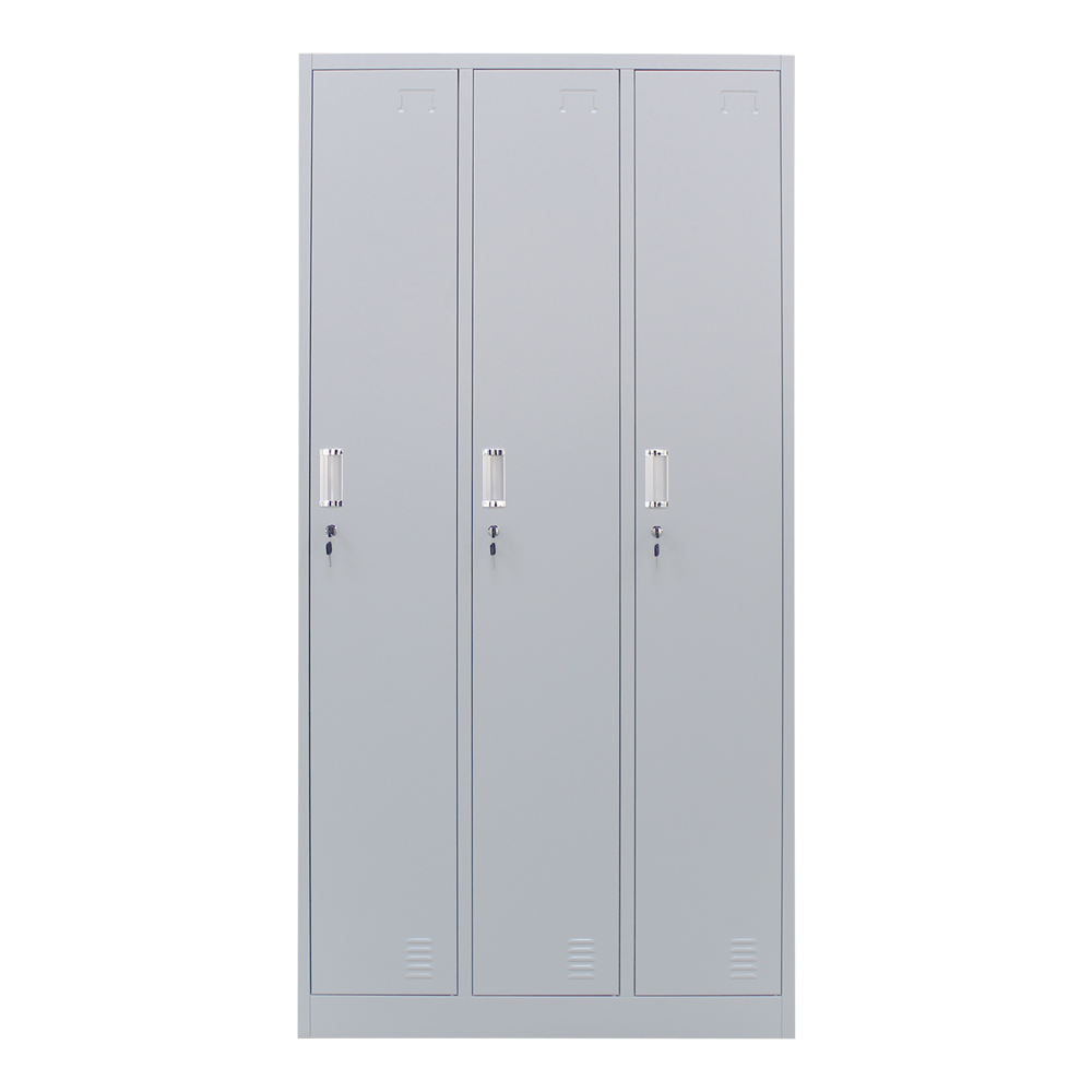 Furniture 3 Doors Cabinet Dressing Room Metal Storage Modern Wardrobe Steel Locker