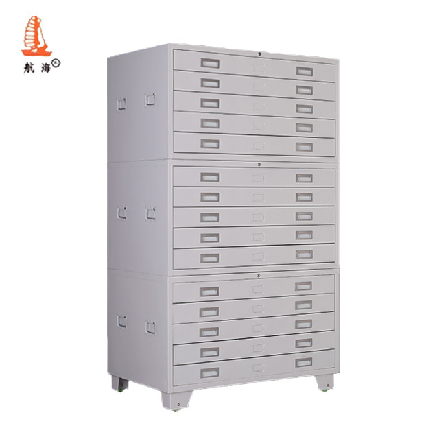 Grey Steel Plan Office Drawing Cupboard Metal Drawing Storage Cabinet, Metal Storage Cabinet Locking, Industrial Storage Cabinet