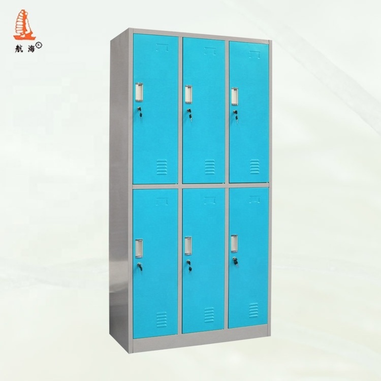 6 door cheap wardrobe closet metal garage storage cabinet work lockers cheap locker