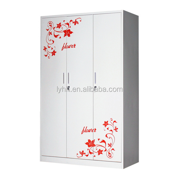 3 Door African Home Furniture Locker Cheap Steel Children Bedroom Clothes Closets And Wardrobes