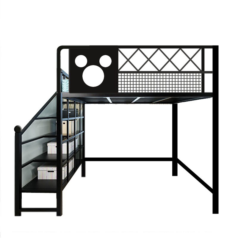 New Design Queen Size Good Quality  Home Furniture Steel Twins bed loft bed with Stair