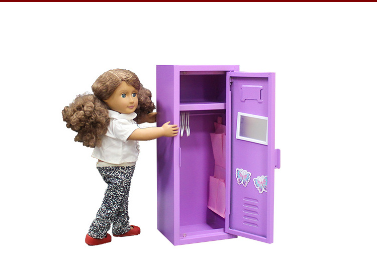 18 Inch Doll Furniture mini locker, mini locker for kids, small metal school doll locker