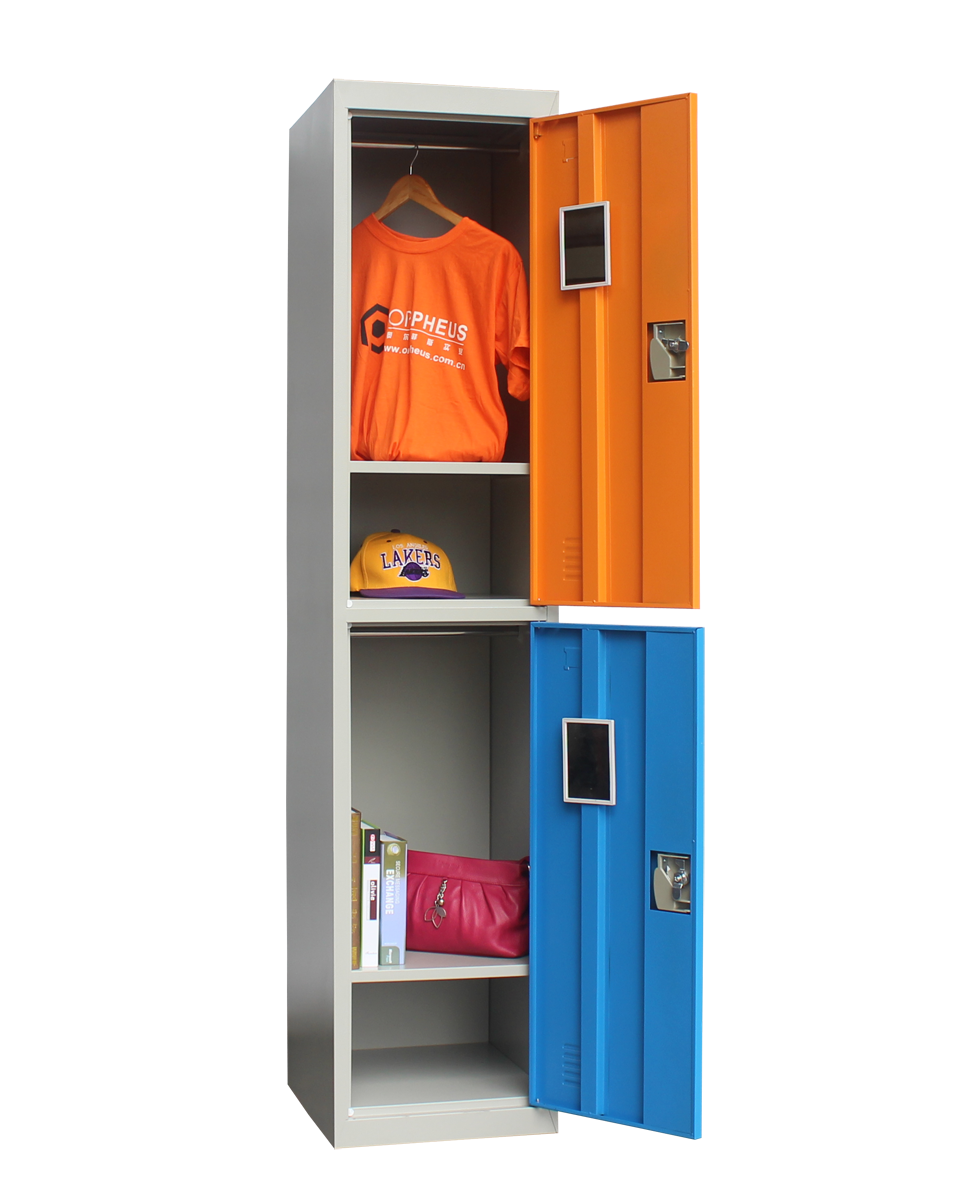 Knock Down Single Locker Two Tier For Schools Gym Hospitals Metal Dressing Cabinet