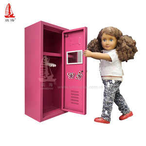 18 Inch Doll Furniture mini locker, mini locker for kids, small metal school doll locker