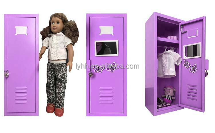 18 Inch Doll Furniture mini locker, mini locker for kids, small metal school doll locker