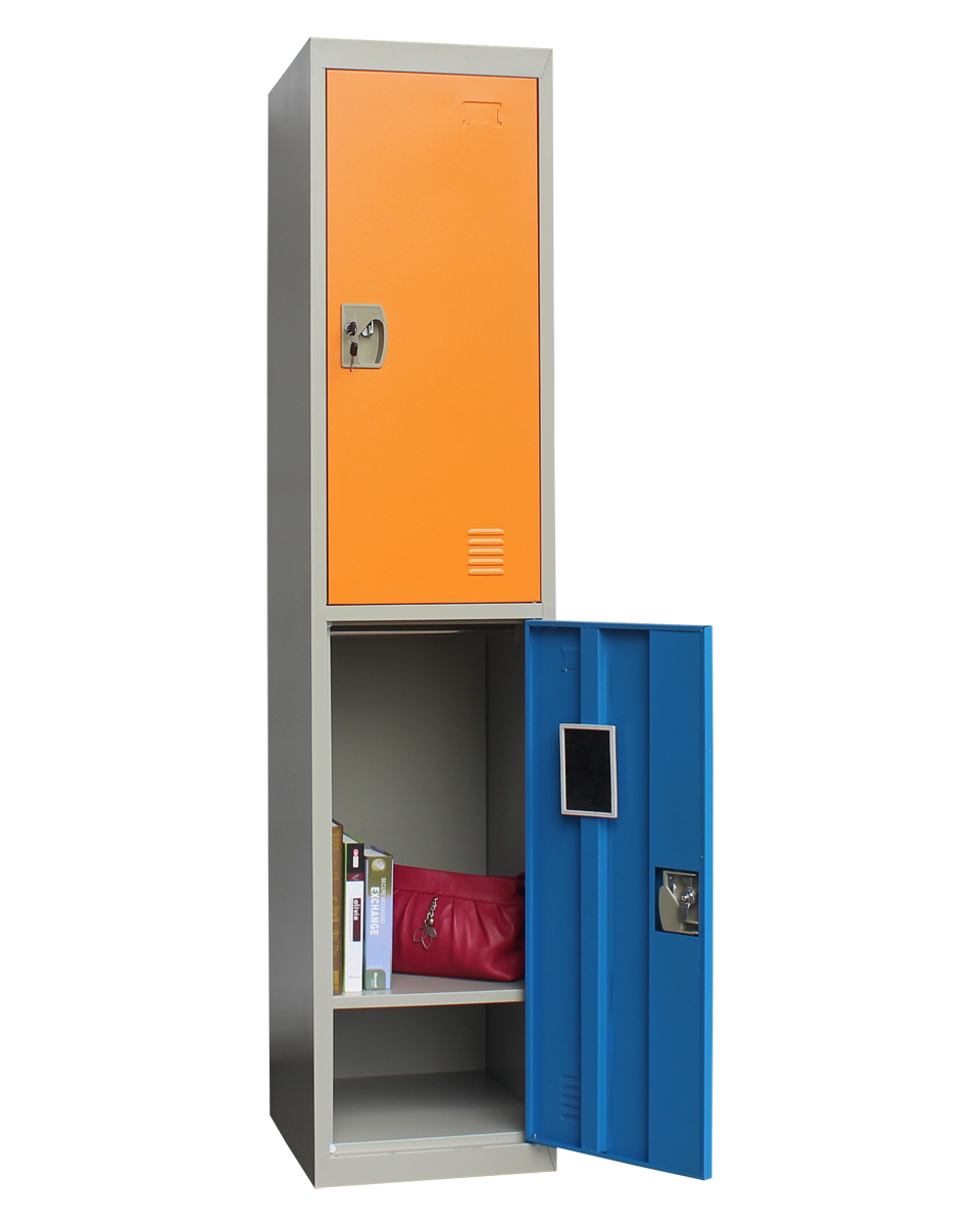 Knock Down Single Locker Two Tier For Schools Gym Hospitals Metal Dressing Cabinet