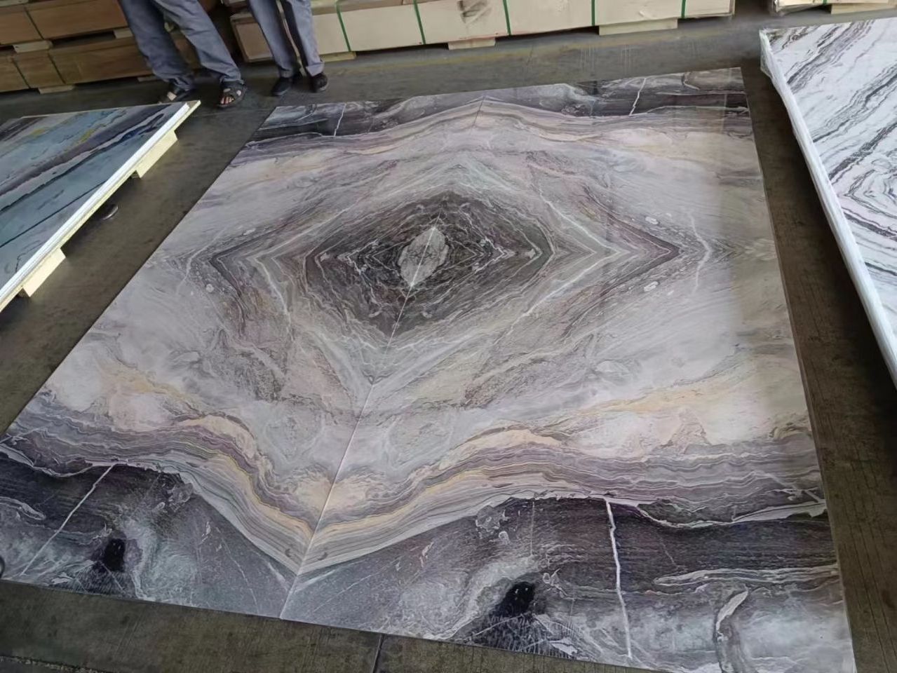 Hot sale 3-6mm wall marble sheets waterproof plastic marble alternative pvc marble panels