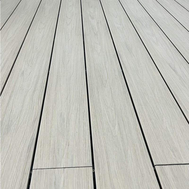 Hot sale invisible gap design wood composite decking 3D texture wood plastic outdoor wpc decking