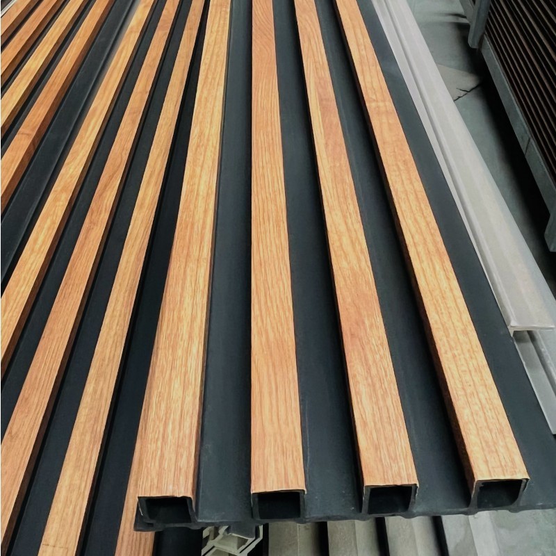 wood grain 4x8 wpc pvc sheet wall cladding indoor interior decoration wpc composite board wpc fluted wall panel