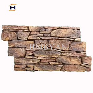 pu stone veneer decor 3d polyurethane faux mushroom stone wall panels PU culture stone wall panel for interior and exterior wall