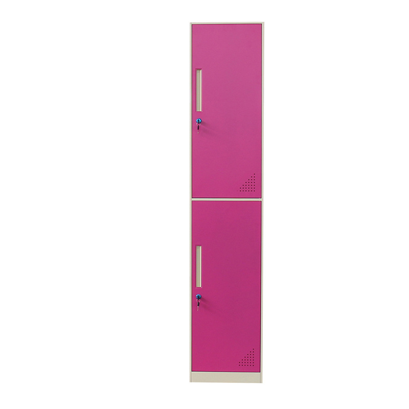 Pink office storage locker cabinet small metal staff wardrobe locker steel sports lockers for gym