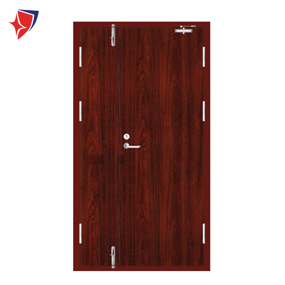 Industrial Wholesale Steel Wooden Unequal Fireproof Door Fire Resistant Exit Door with Good Quality Accessories for Mall Hotel