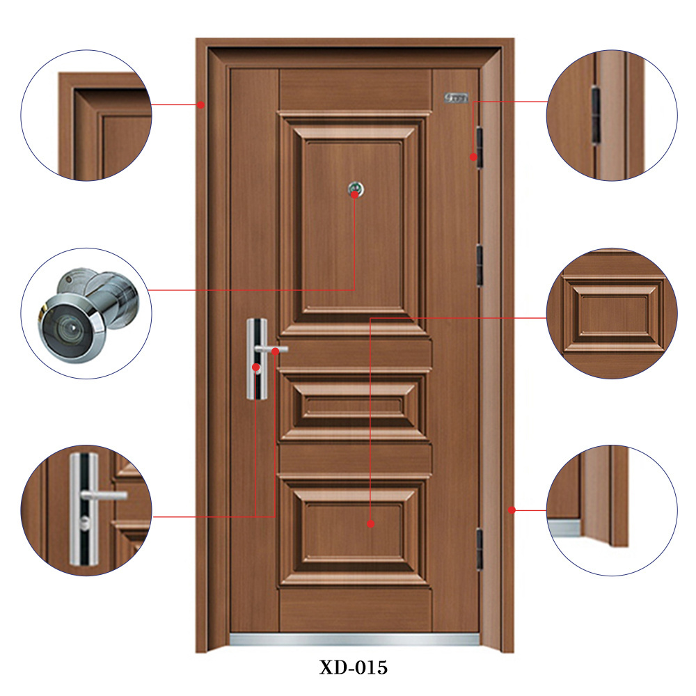 New Sturdy and Stylish Steel Anti-theft Security Door Font Exterior Entry Door for Home Office Doors