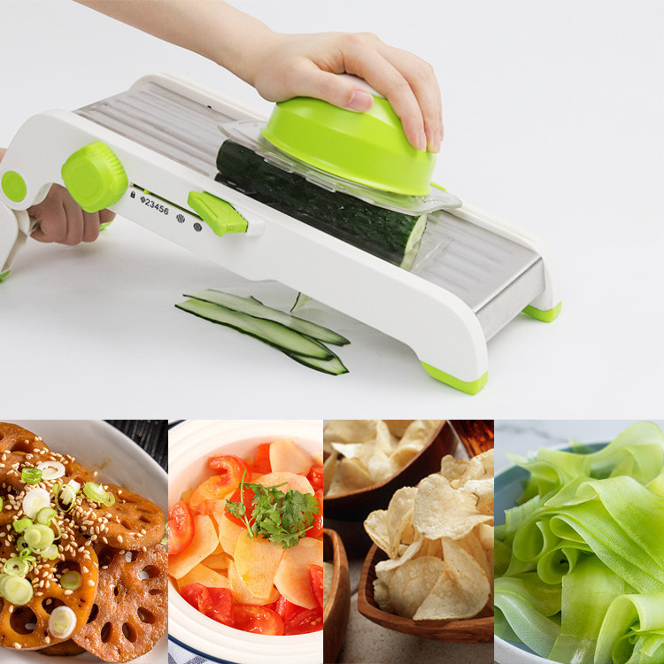 2023 Adjustable Mandoline Slicer Professional Grater With 304 Stainless Steel Blades Vegetable Cutter Vegetable Chopper