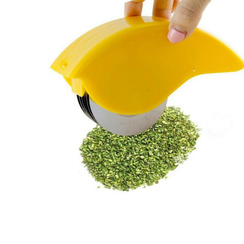 Kitchen Vegetable Chop Herb Rolling Rollers Mincer Herbal Manual Hand Scallion Cut Slicers 6 Stainless Steel Cutter