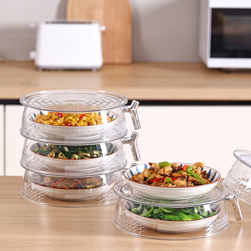 Wholesale Reusable Multi-layer Vegetable Lid Stackable Storage Fresh-keeping Cover Leftovers Storage Food Dish Cover For Kitchen