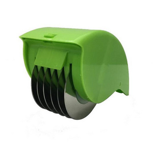 Kitchen Vegetable Chop Herb Rolling Rollers Mincer Herbal Manual Hand Scallion Cut Slicers 6 Stainless Steel Cutter