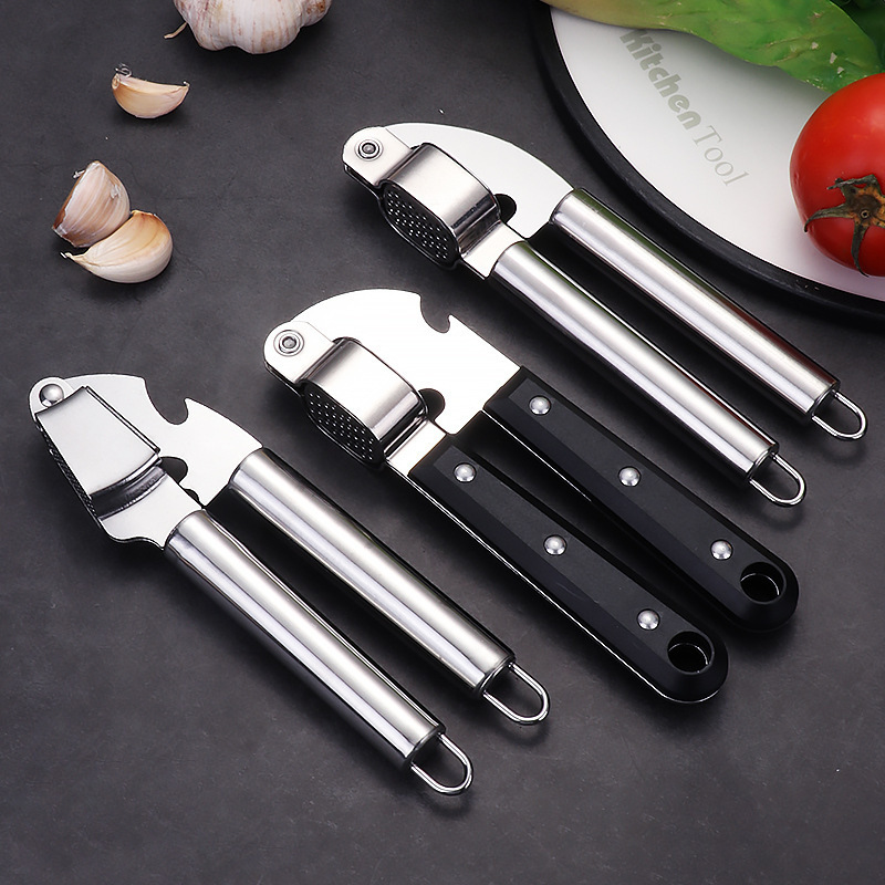 Kitchen Accessories Stainless Steel Manual Garlic Crusher Press Gadgets Ginger Mincer Garlic Press