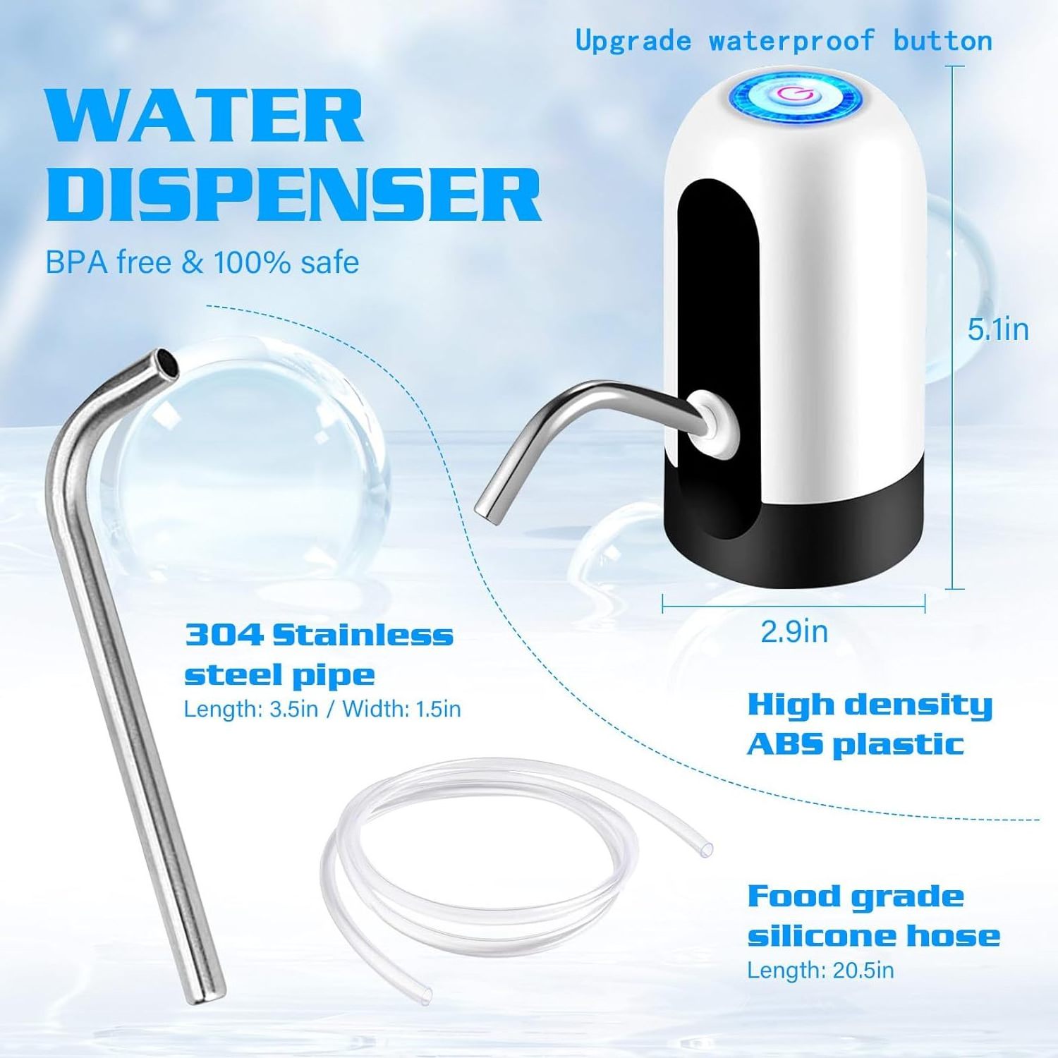 Hot Sale House Home Portable Rechargeable Mini Electric Automatic Portable Pump Water Dispensers