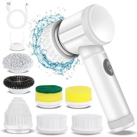 Dish Washing Gun Electric Spin Scrubber Sink Cleaner Bathroom Bathtub Kitchen Cleaning Brush