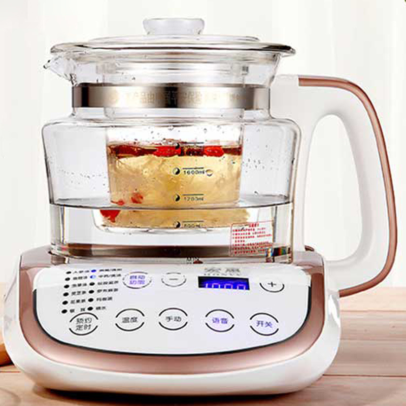 Multi-functional  2L Tea Coffee Soup Or Hot Pot And Water Heater Electric Glass Birds Nest Kettle