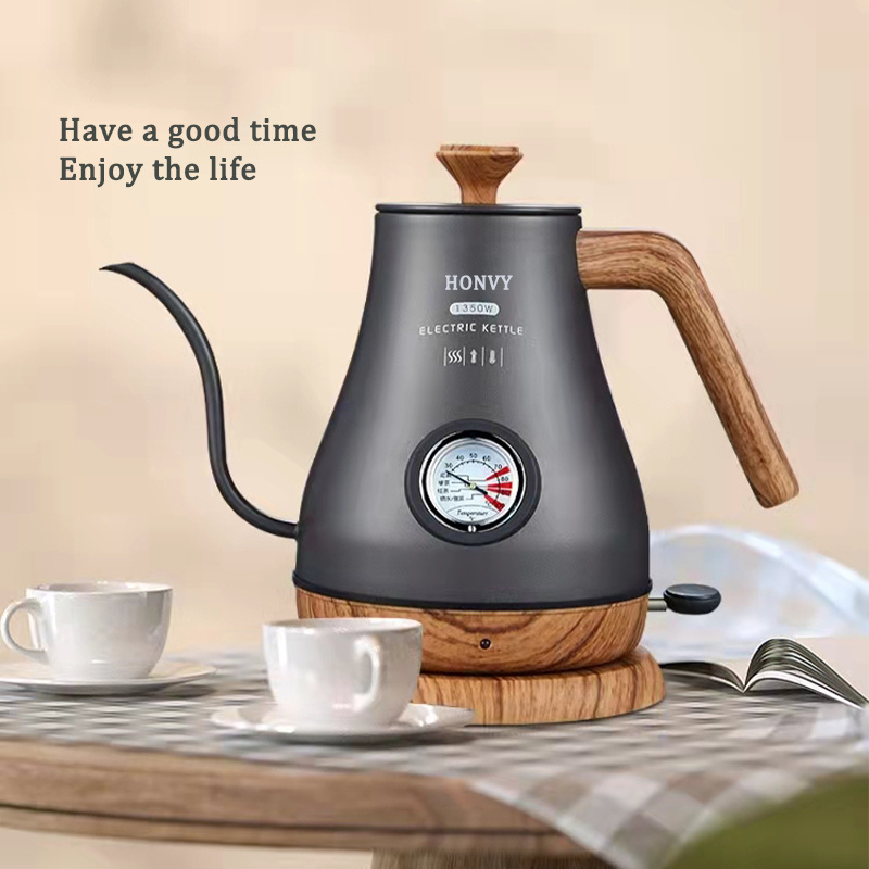 LY-EK01 Water Boiler Electric Gooseneck Kettle With Stainless Steel Heating Plate For Coffee Drip Tea Kettle