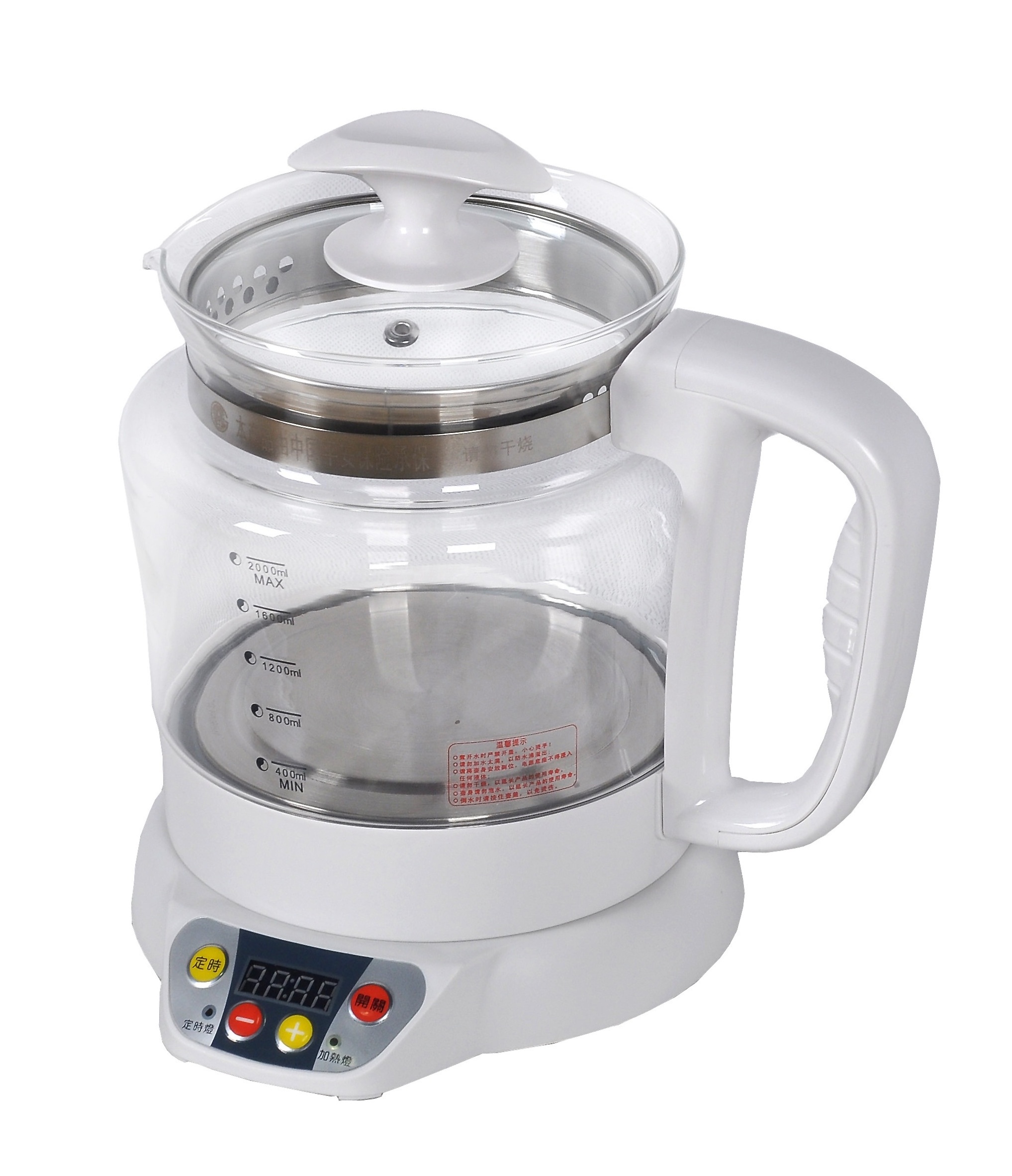 2.0L Taiwan Hanfang Multifunctional Health Electric Glass Kettle