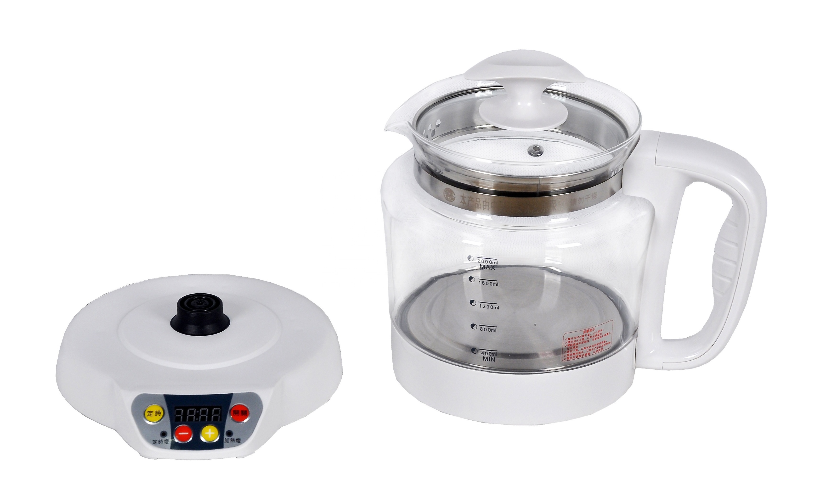 2.0L Taiwan Hanfang Multifunctional Health Electric Glass Kettle