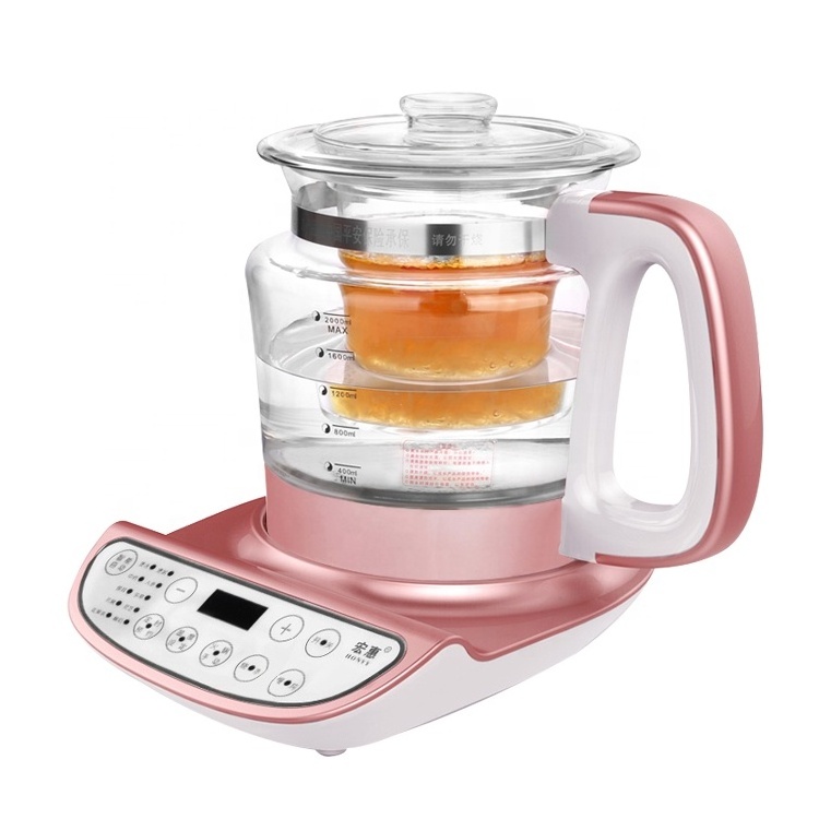 LY-F18 Factory supply intelligent 110v glass national multi-functional electric kettle with digital display panel