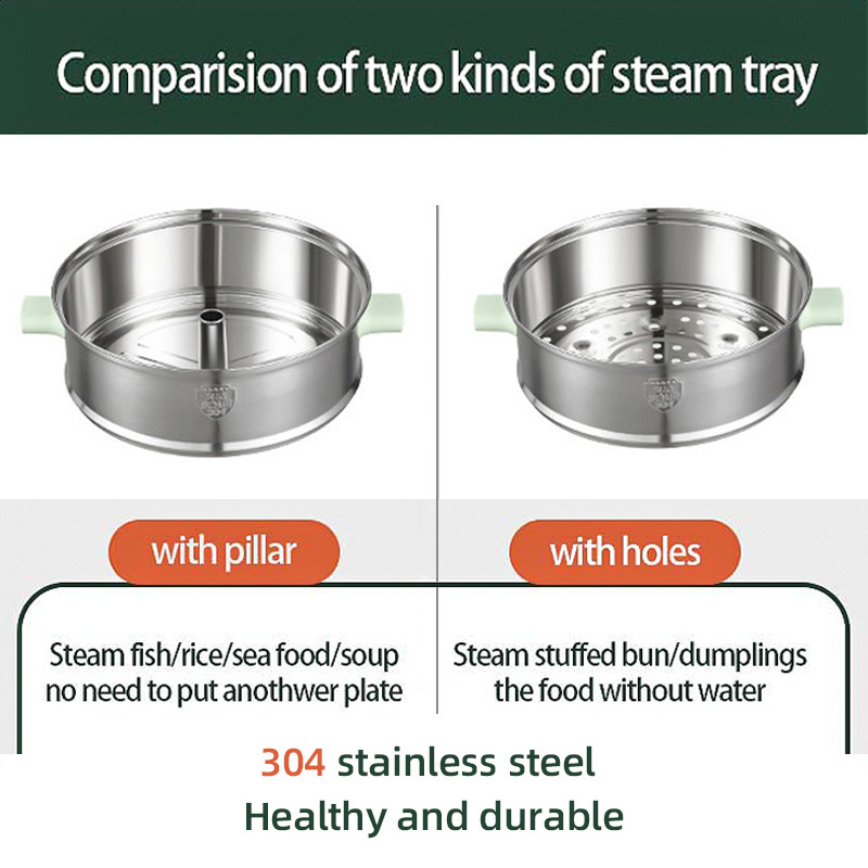 A2 customization electric SUS 304 steam cooker steam vegetable rice soup seafood food steamer