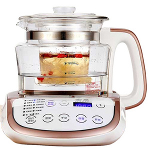 Intelligent large capacity 2L  Multifunction Electric Glass Kettle With Glass Stew Cup Design For Bird's Nest