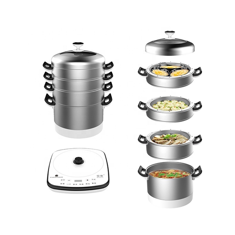 Factory Supply Custom High Quality Stainless Steel 316 Couscous Steam Pot Soup Pot Steam Cooking Electric Steamer