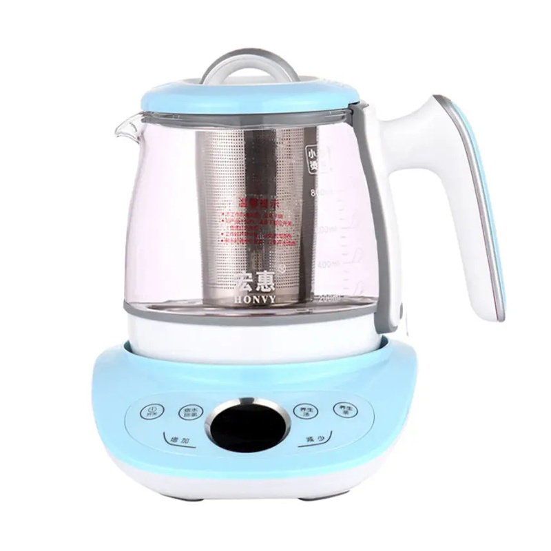 Instock 110V Chinese panel Portable Small Capacity 0.8L Office Mini Tea Or Coffee Electric Glass Kettle