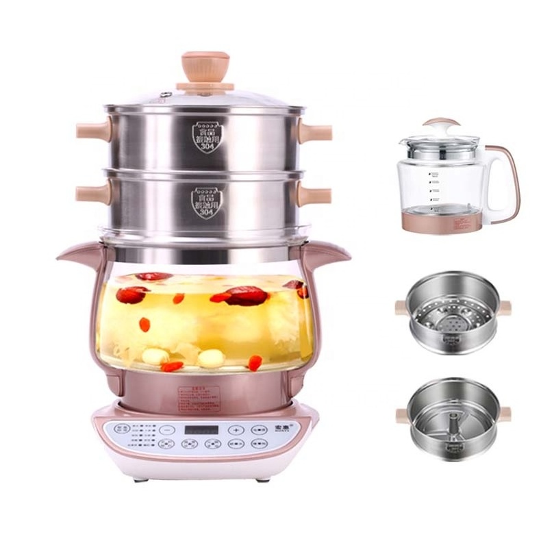 Factory supply high quality electric kettle hot pot glass stockpot electric soup pot slow cooking pot