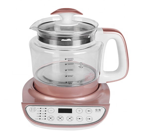 LY-F18 Factory supply intelligent 110v glass national multi-functional electric kettle with digital display panel