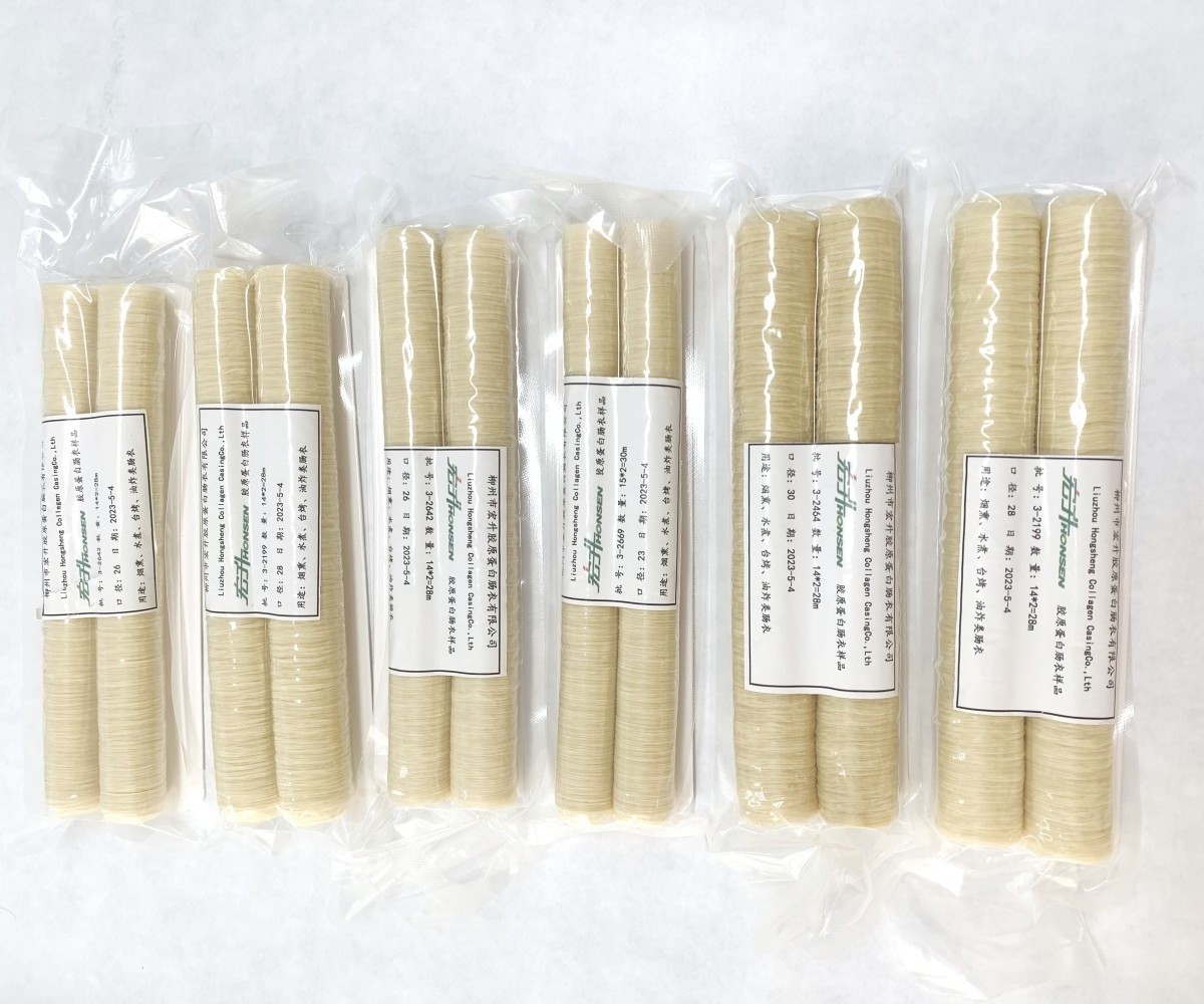 Edible Collagen sausage Casings/Artificial Collagen Casings for Hotdogs/Salami/Frankfurters