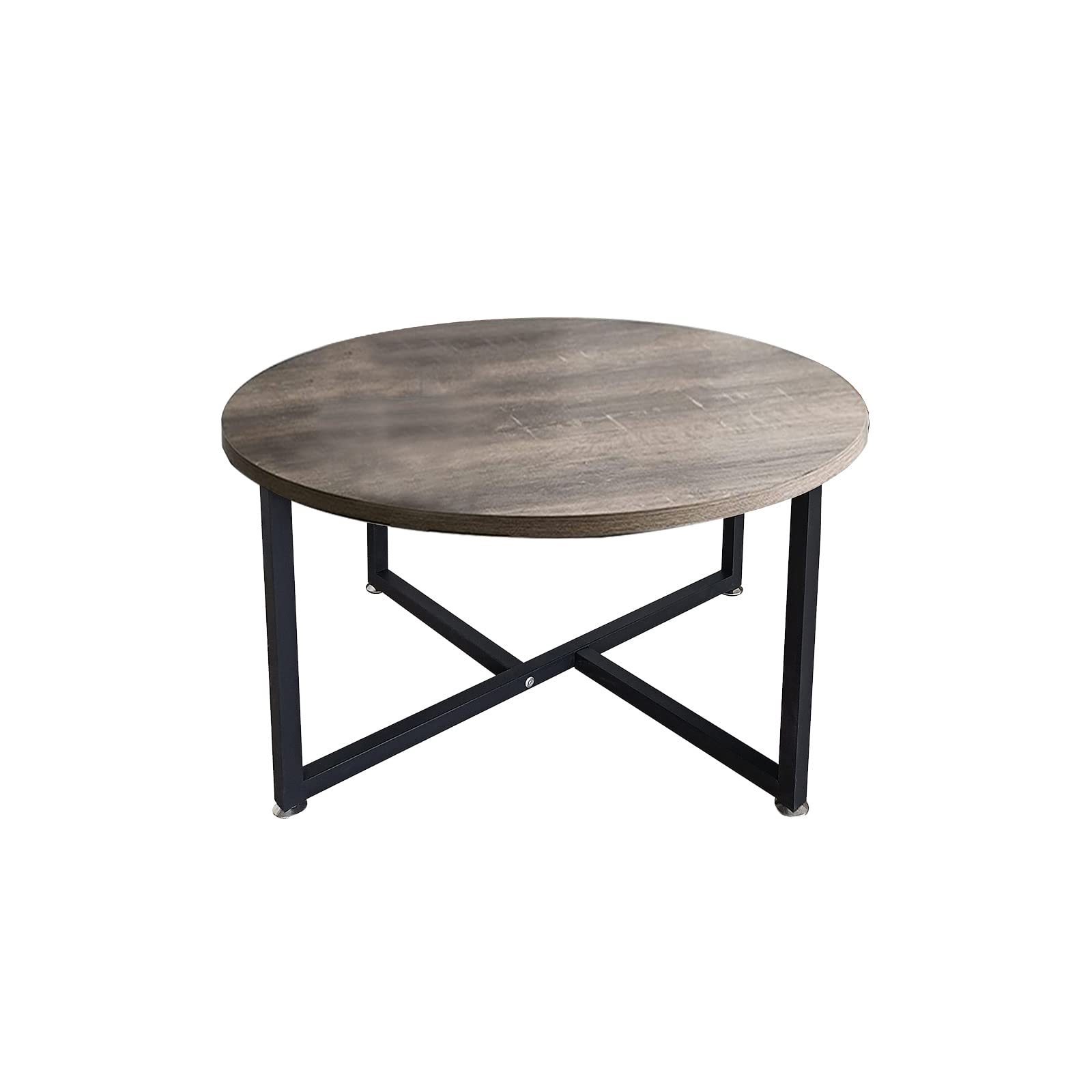 Small Tea Round Coffee Table Modern Coffee Table Sofa Table For Living Room Office Desk Grey