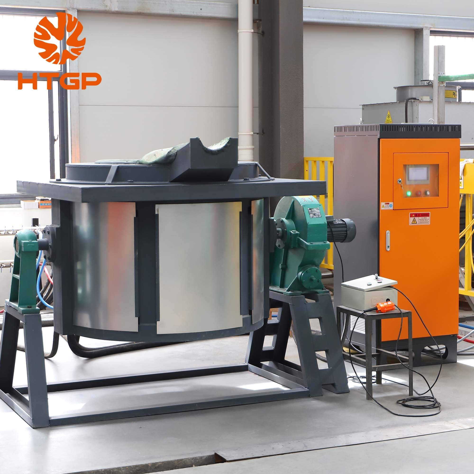 Cheap IGBT 100kg IGPS 1.5ton aluminum copper smelting furnace with  Pouring metal ingot equipment