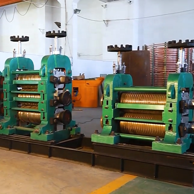 Manual steel rebar iron rod making machine rolling mill continues casting rolling machine line