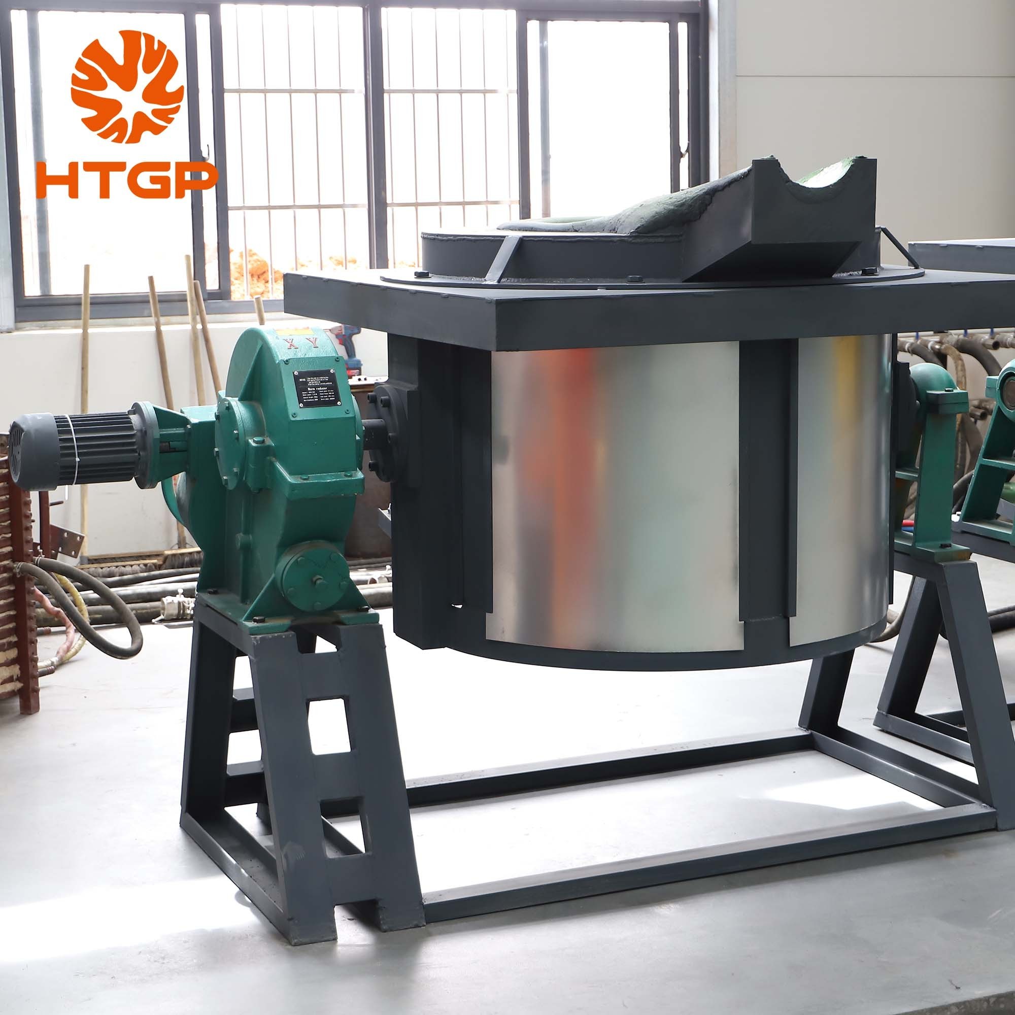 Cheap IGBT 100kg IGPS 1.5ton aluminum copper smelting furnace with  Pouring metal ingot equipment