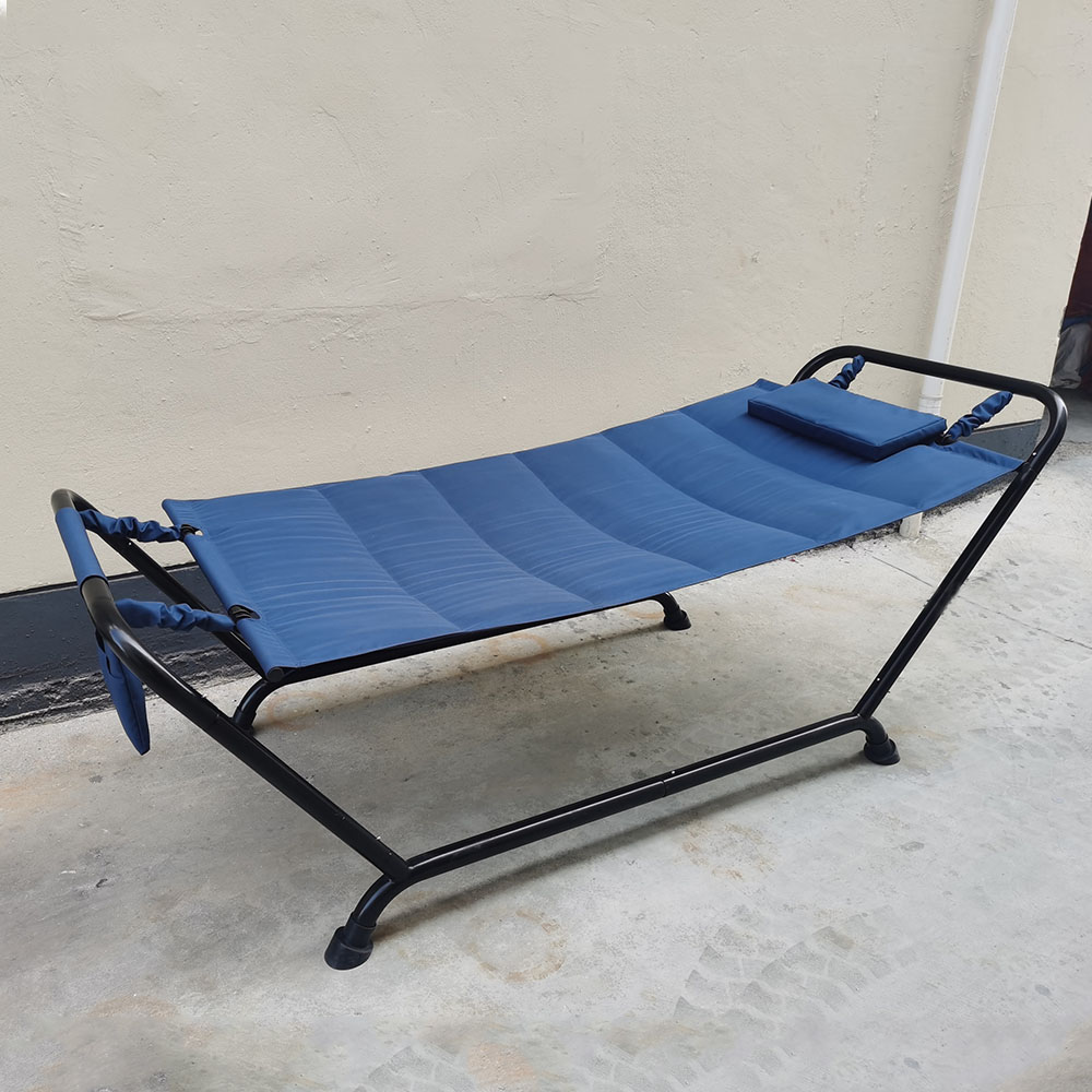 Patio Yard Hammock Stand Patio Swing  Folding Hammock Stand for Park Garden Balcony Hammock Bed