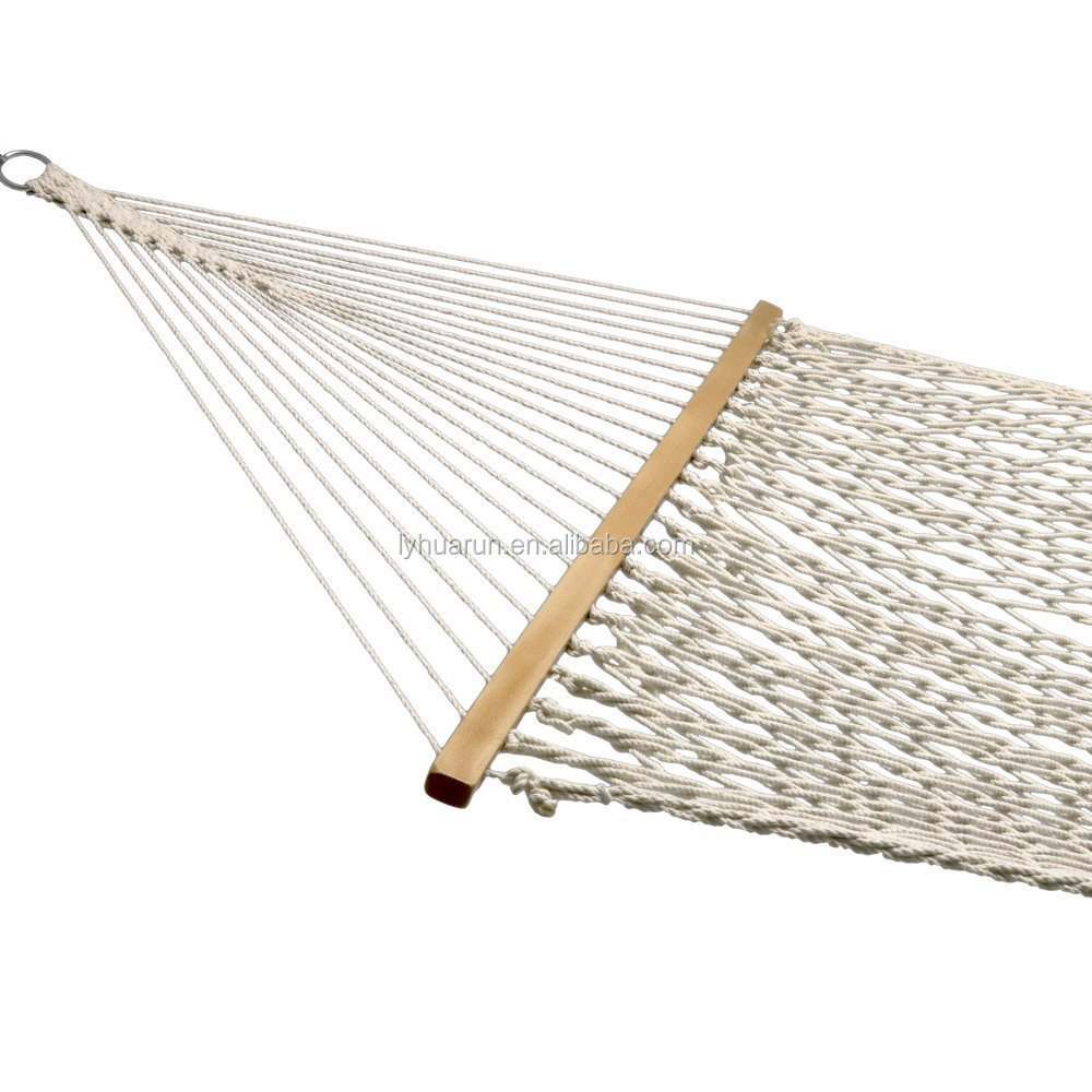 Cotton Rope  Net Hammock Suitable for Indoor and Outdoor Terrace Courtyard Double Solid Wood 2-Child Hammock Hand Made