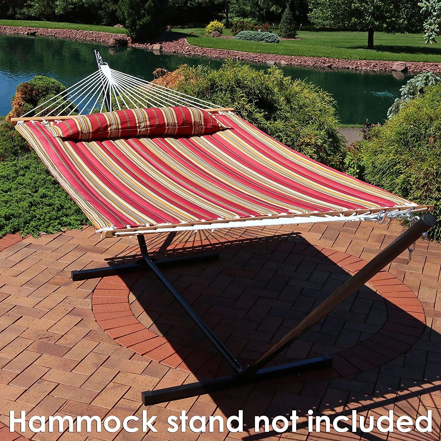 Keep Warm Outdoor Hammock Quilted Double Fabric Hammock with Detachable Pillow