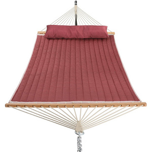 outdoor Quilted fabric hamaca with bent rods and removable pillows free standing hammocks for garden patio balcony